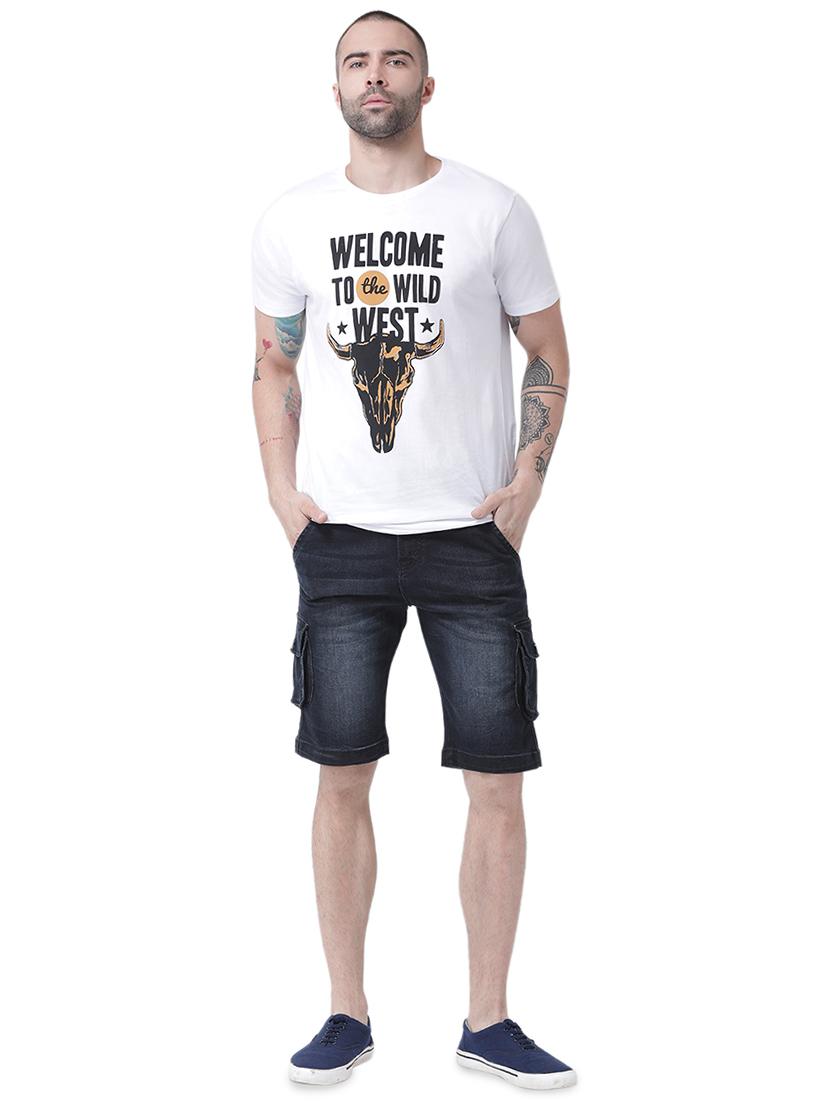 black denim shorts - 16417312 - Zoom Image - 4
