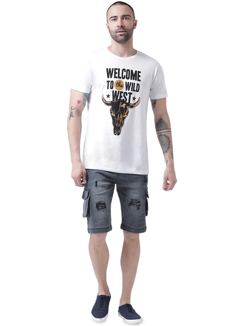 grey denim shorts - 16417315 - Zoom Image - 4