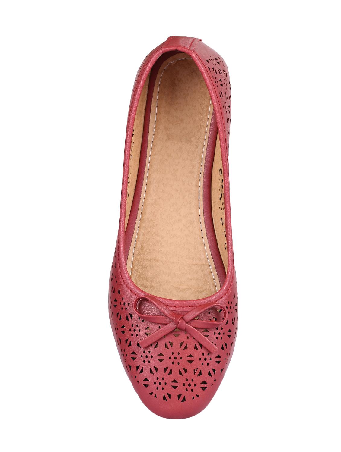 maroon slip on ballerinas - 16417442 - Zoom Image - 4
