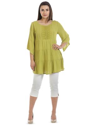 floral lace detail tiered tunic - 16417491 - Standard Image - 4