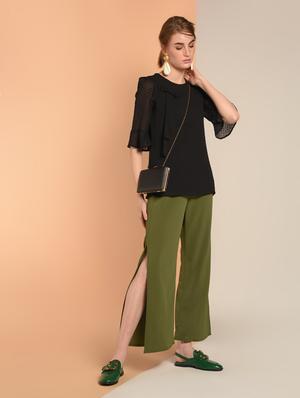 bow detail dobby top - 16417836 - Standard Image - 4
