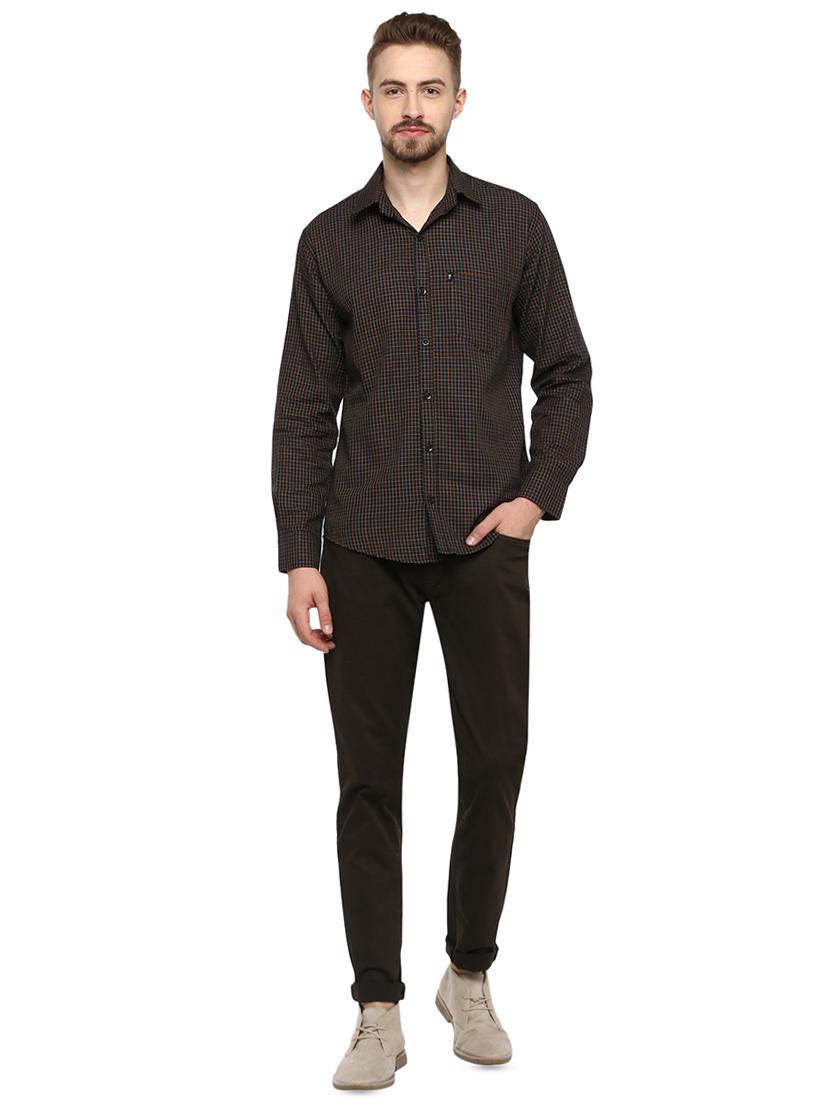 black checkered casual shirt - 16418837 - Zoom Image - 4