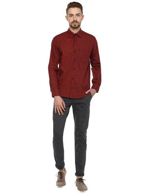 red checkered casual shirt - 16418839 - Standard Image - 4