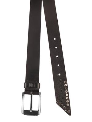 charcol black leather belt - 16418849 - Standard Image - 4