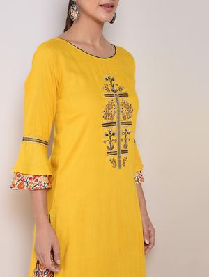 embroidered kurta palazzo set - 16419123 - Standard Image - 4