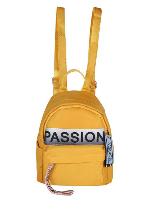yellow leatherette (pu) regular backpack - 16419304 - Very Small Image - 1