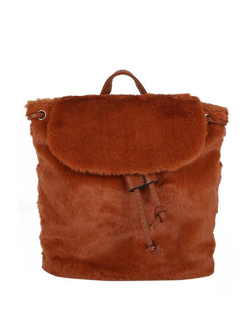 brown leatherette (pu) regular backpack - 16419338 - Standard Image - 1