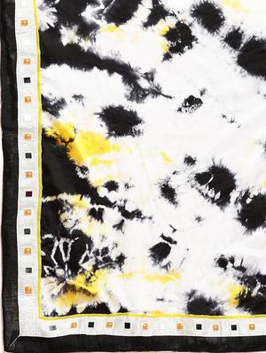abstract printed saree with blouse - 16420114 - Standard Image - 4
