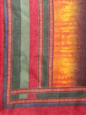 geometrical printed saree with blouse - 16420123 - Standard Image - 4