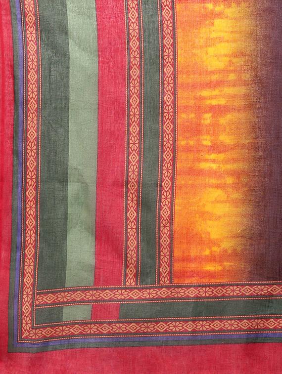 geometrical printed saree with blouse - 16420123 - Zoom Image - 4