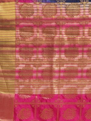 self-design woven saree with blouse - 16420247 - Standard Image - 4