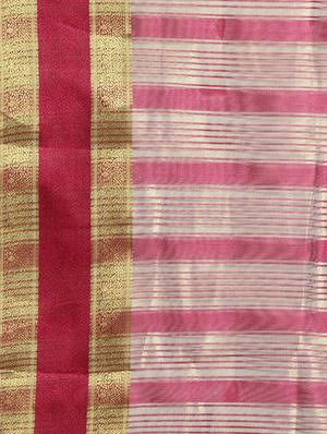 self-design woven saree with blouse - 16420249 - Standard Image - 4