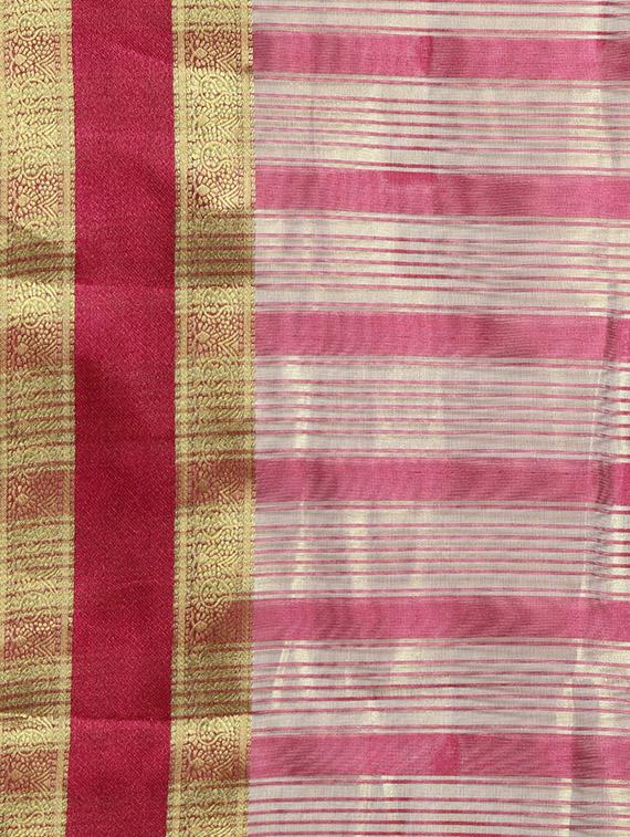 self-design woven saree with blouse - 16420249 - Zoom Image - 4