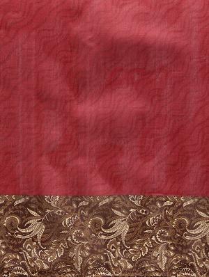 contrast bordered printed saree with blouse - 16420254 - Standard Image - 4
