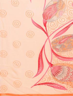 paisley printed saree with blouse - 16420265 - Standard Image - 4