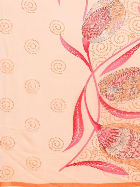 paisley printed saree with blouse - 16420265 - Zoom Image - 4
