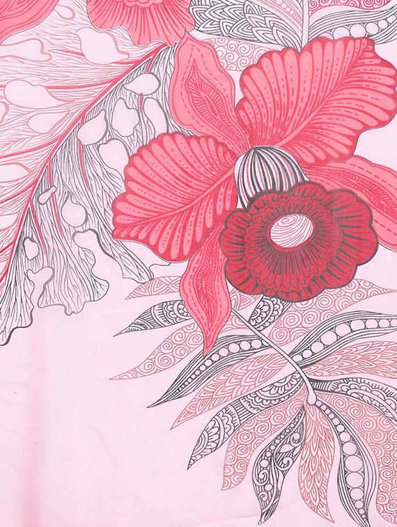 floral printed saree with blouse - 16420268 - Zoom Image - 4