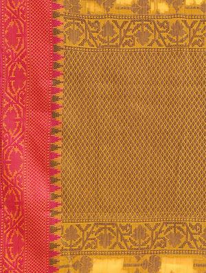 floral bordered saree with blouse - 16420288 - Standard Image - 4