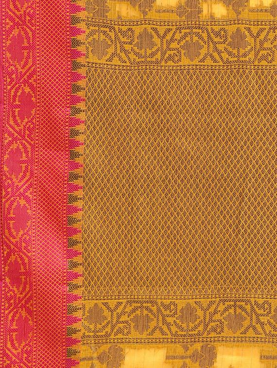 floral bordered saree with blouse - 16420288 - Zoom Image - 4