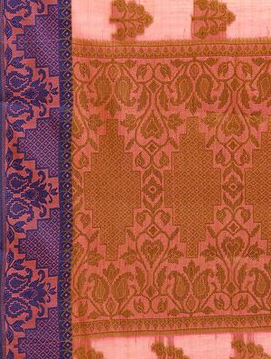 floral bordered saree with blouse - 16420289 - Standard Image - 4