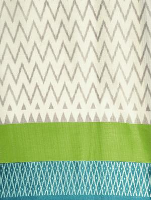 chevron printed saree with blouse - 16420327 - Standard Image - 4