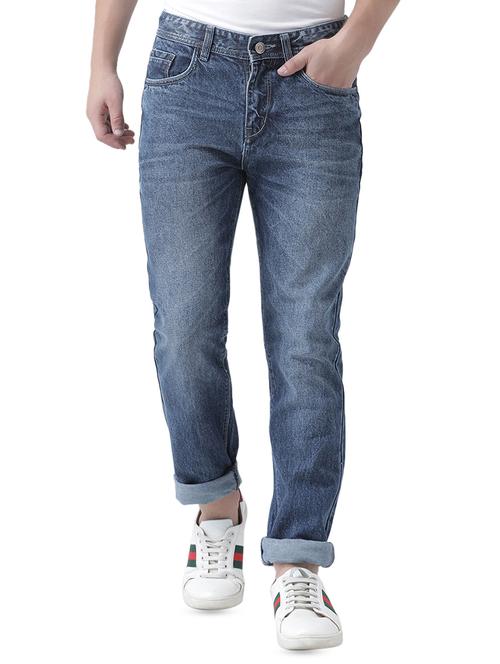 blue light washed denim jeans - 16420632 - Standard Image - 1