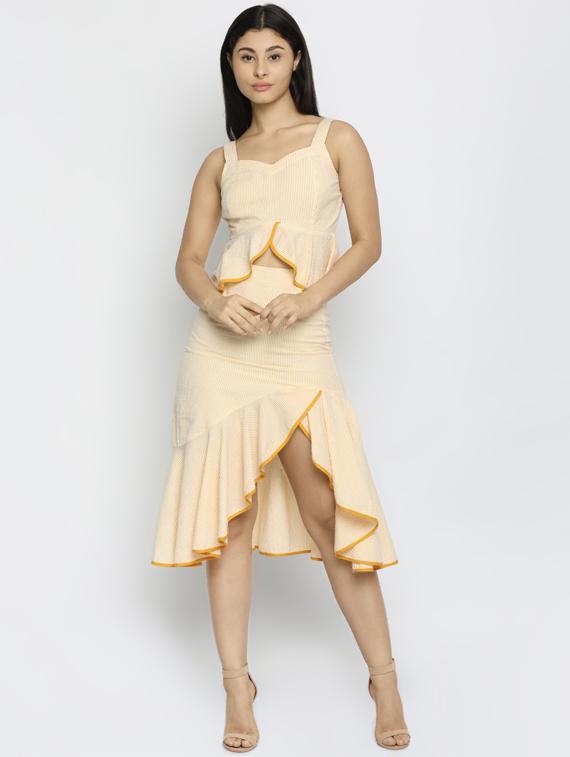 high rise ruffled asymmetric skirt - 16422249 - Zoom Image - 4