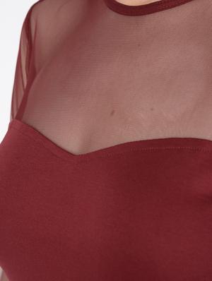 key hole back sheered pencil dress - 16422347 - Standard Image - 4