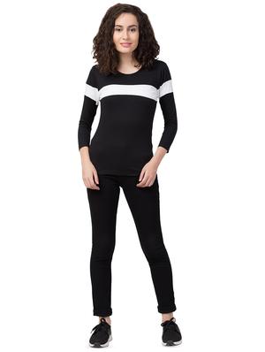 round neck color block tee - 16422816 - Standard Image - 4