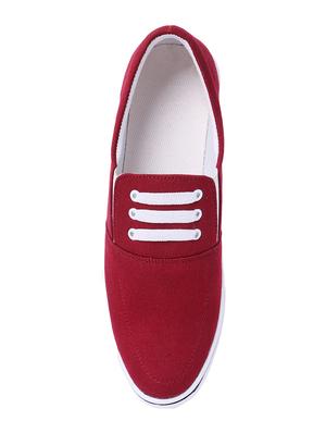 footprint maroon canvas slipons - 16424300 - Standard Image - 4