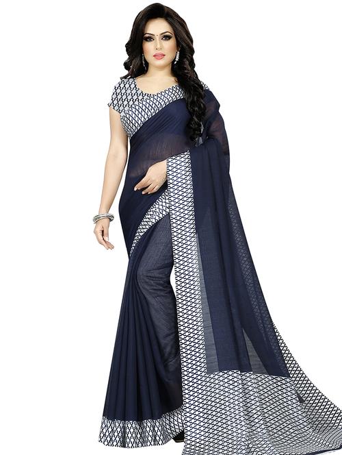 Bordered bhagalpuri saree with blouse - 16424419 - Standard Image - 1