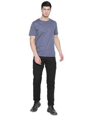 black cotton cargos casual trousers - 16425034 - Standard Image - 4