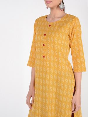 kaantha detail straight kurta - 16425363 - Standard Image - 4