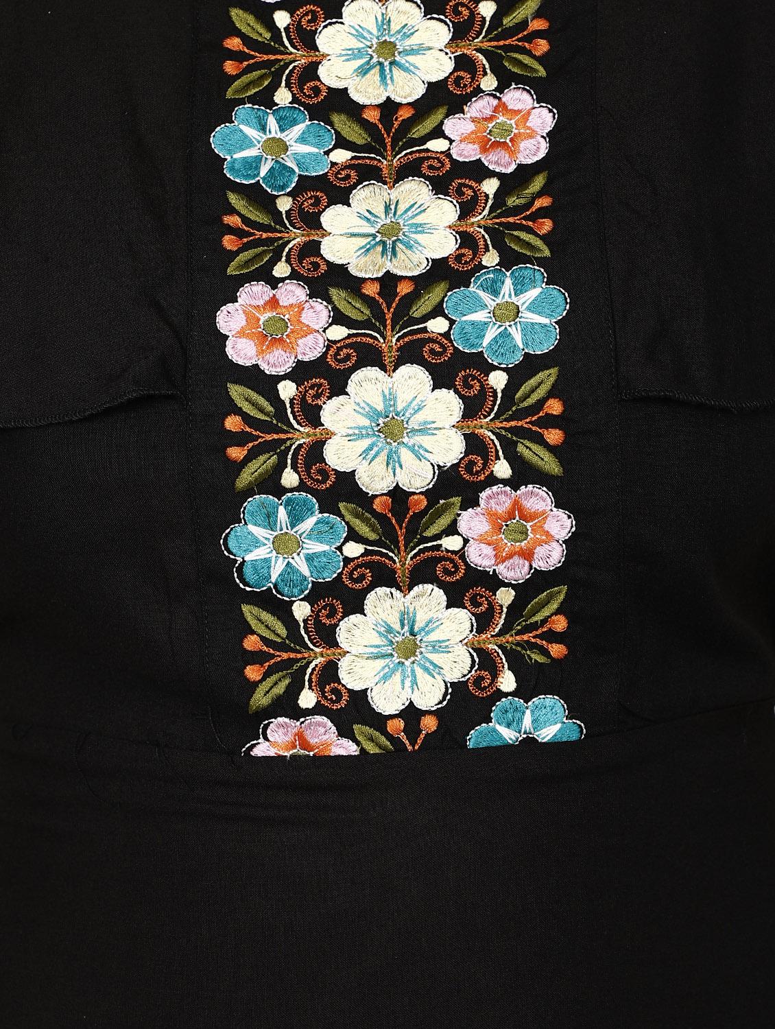 embroidered detail flared gown - 16428055 - Zoom Image - 4