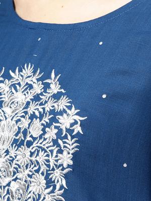 embroidered kurta palazzo set - 16428066 - Standard Image - 4