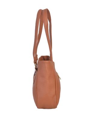 tan leatherette (pu) regular handbag - 16428283 - Standard Image - 4