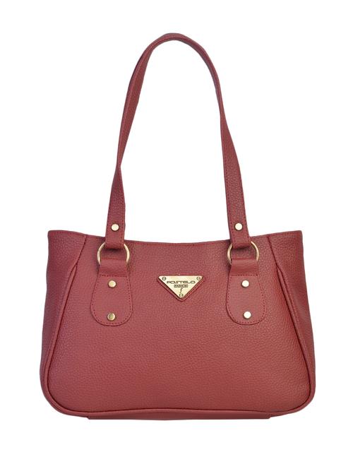 brown leatherette (pu) regular handbag - 16428286 - Standard Image - 1