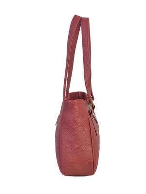 brown leatherette (pu) regular handbag - 16428286 - Standard Image - 4