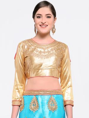 embroidered contrast lehenga - 16428594 - Standard Image - 4