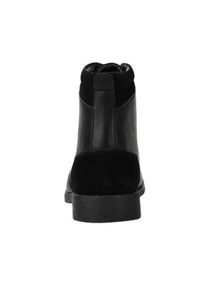 People black leatherette high ankle boots - 16429230 - Standard Image - 4
