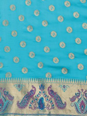 self-design banarasi saree with blouse - 16430674 - Standard Image - 4