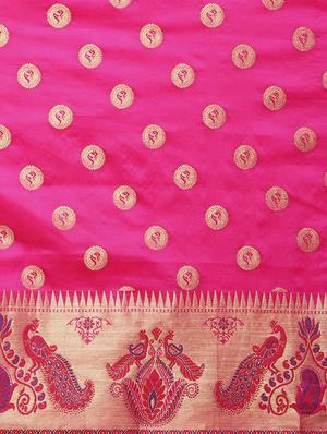 self-design banarasi saree with blouse - 16430675 - Standard Image - 4