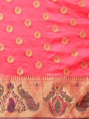 self-design banarasi saree with blouse - 16430676 - Standard Image - 4
