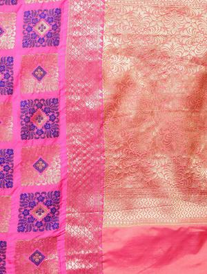 self-design banarasi saree with blouse - 16430682 - Standard Image - 4