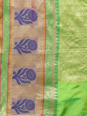 self-design banarasi saree with blouse - 16430683 - Standard Image - 4