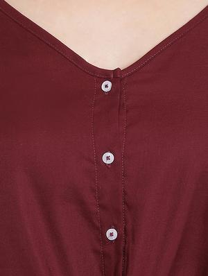 tie knot button detail solid top - 16430800 - Standard Image - 4