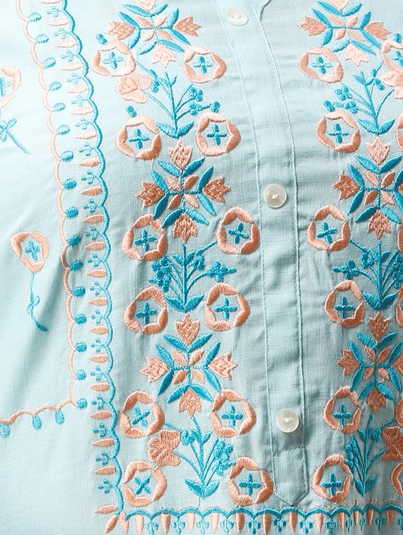 embroidered straight kurta - 16432336 - Zoom Image - 4