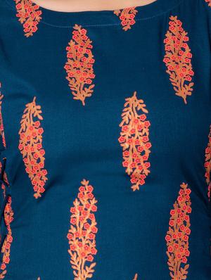floral printed a-line kurta - 16433552 - Standard Image - 4