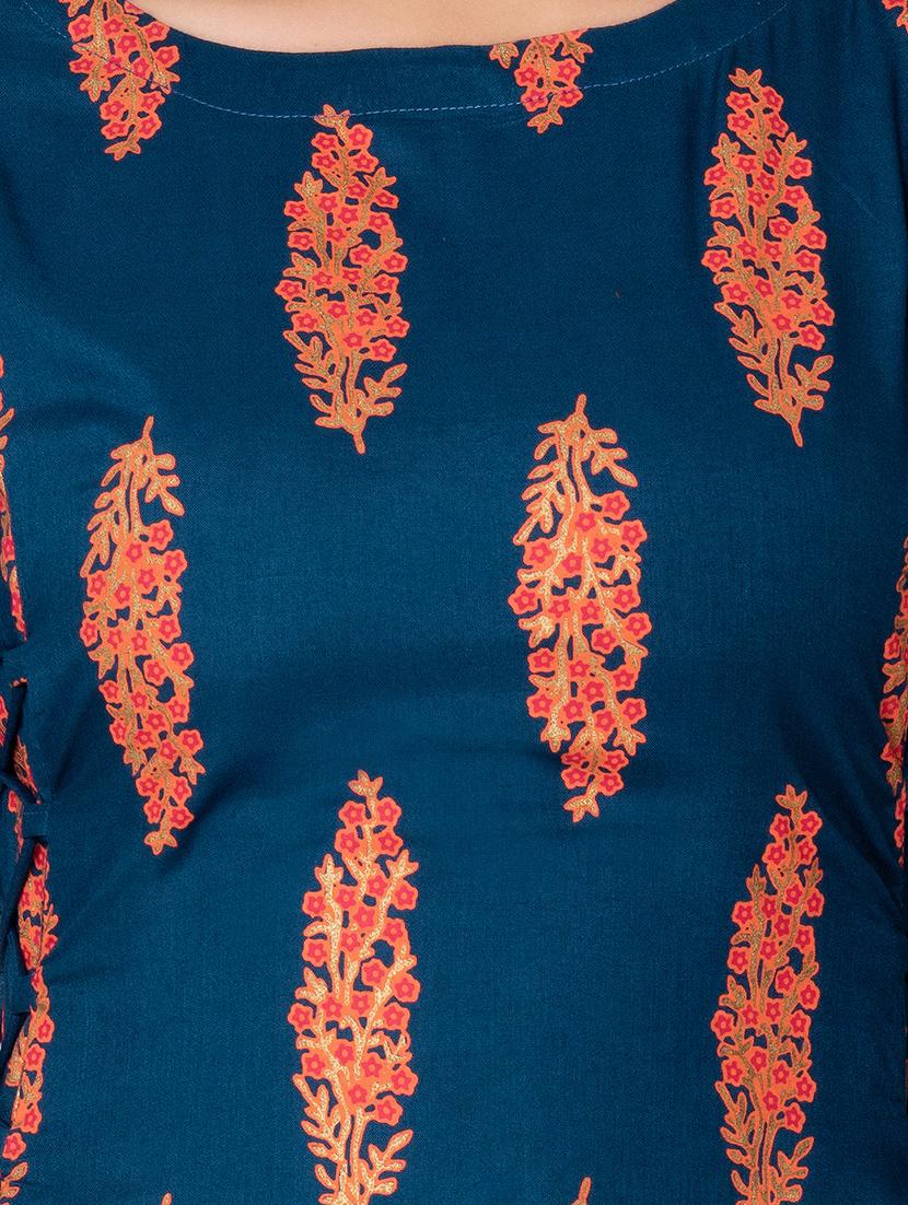 floral printed a-line kurta - 16433552 - Zoom Image - 4