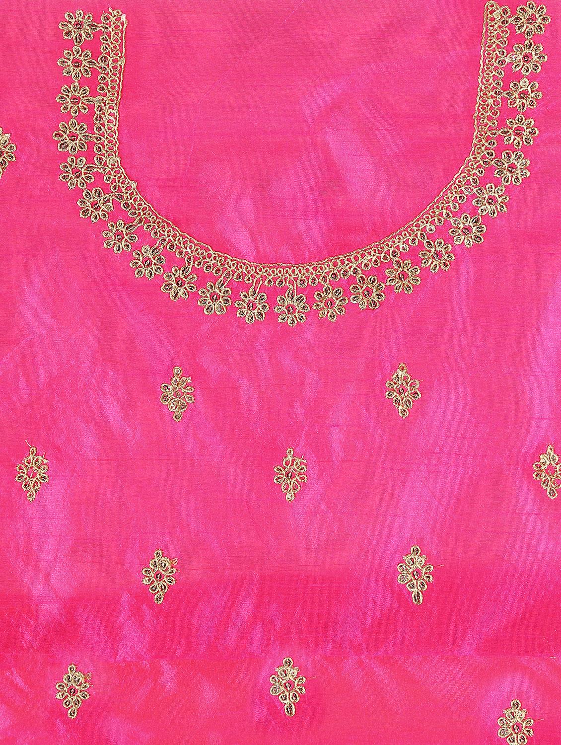 bordered embroidered saree with blouse - 16435256 - Zoom Image - 4